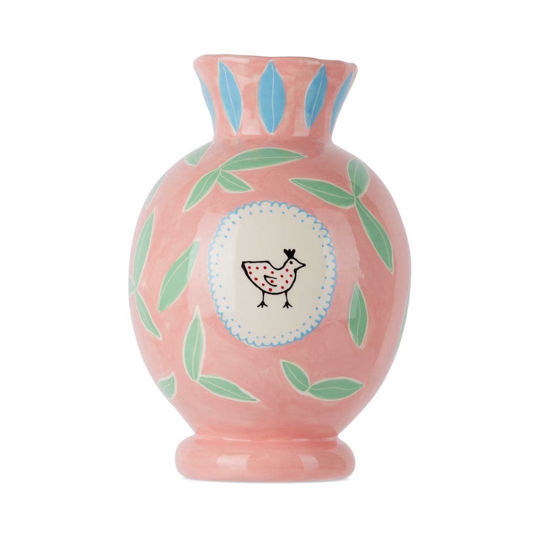 LAETITIA ROUGET Listen to the Birds Vase in Pink