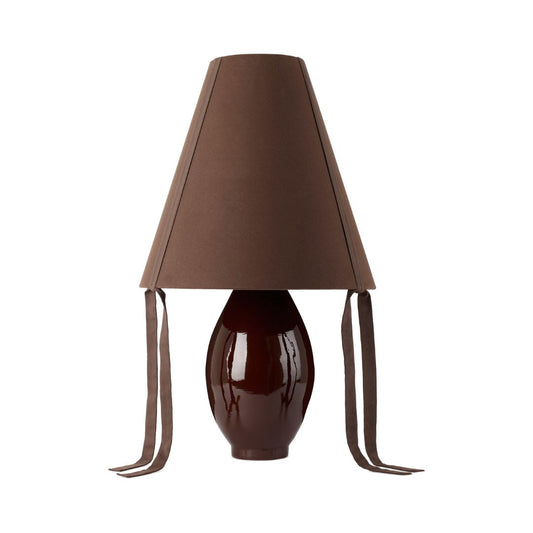 LOS OBJETOS DECORATIVOS Ceramic Large Lamp in Brown