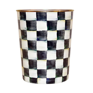 MACKENZIE-CHILDS Courtly Check Wastebasket in Black & White
