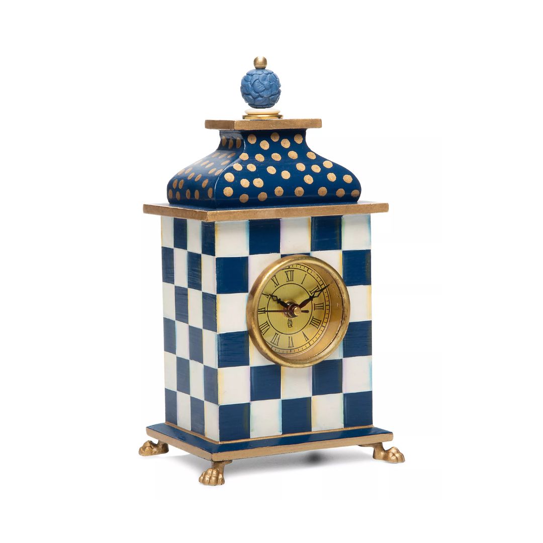 MACKENZIE-CHILDS Royal Check Desk Clock