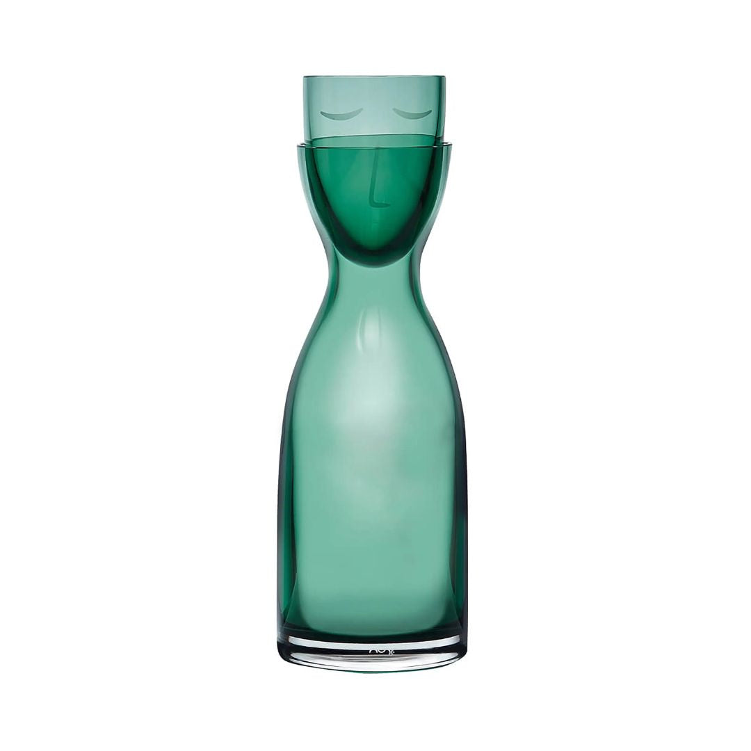 NUDE GLASS 2-Piece Mr. & Mrs. Night Set in Green