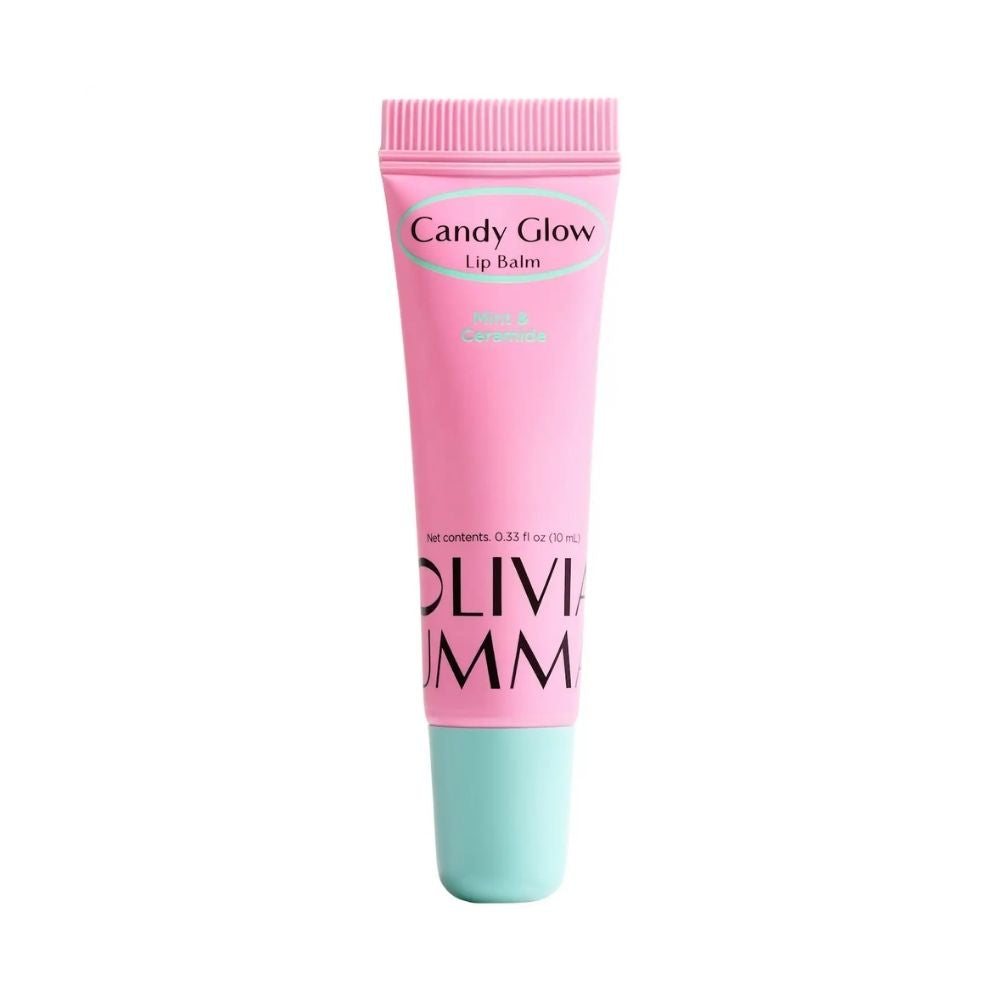 OLIVIAUMMA Candy Glow Lip Balm hydrates lips with sheer color and a glossy, long-lasting shine.
