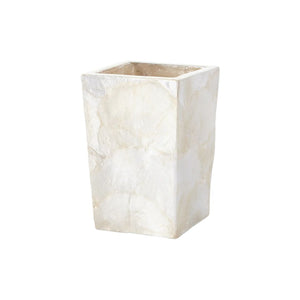 PIGEON AND POODLE Andria Capiz Brush Holder in Ivory