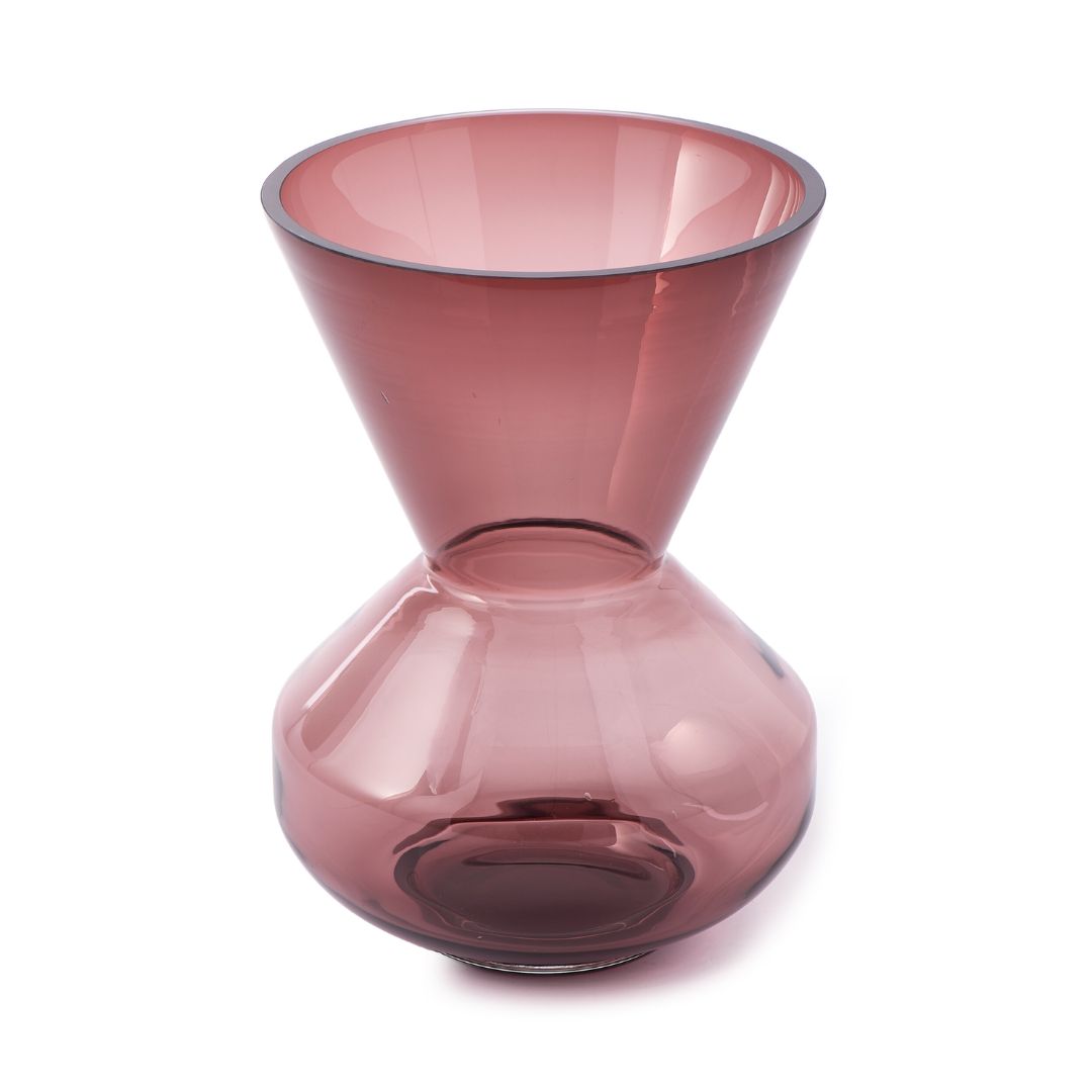 POLSPOTTEN Thick Neck Glass Vase in Purple