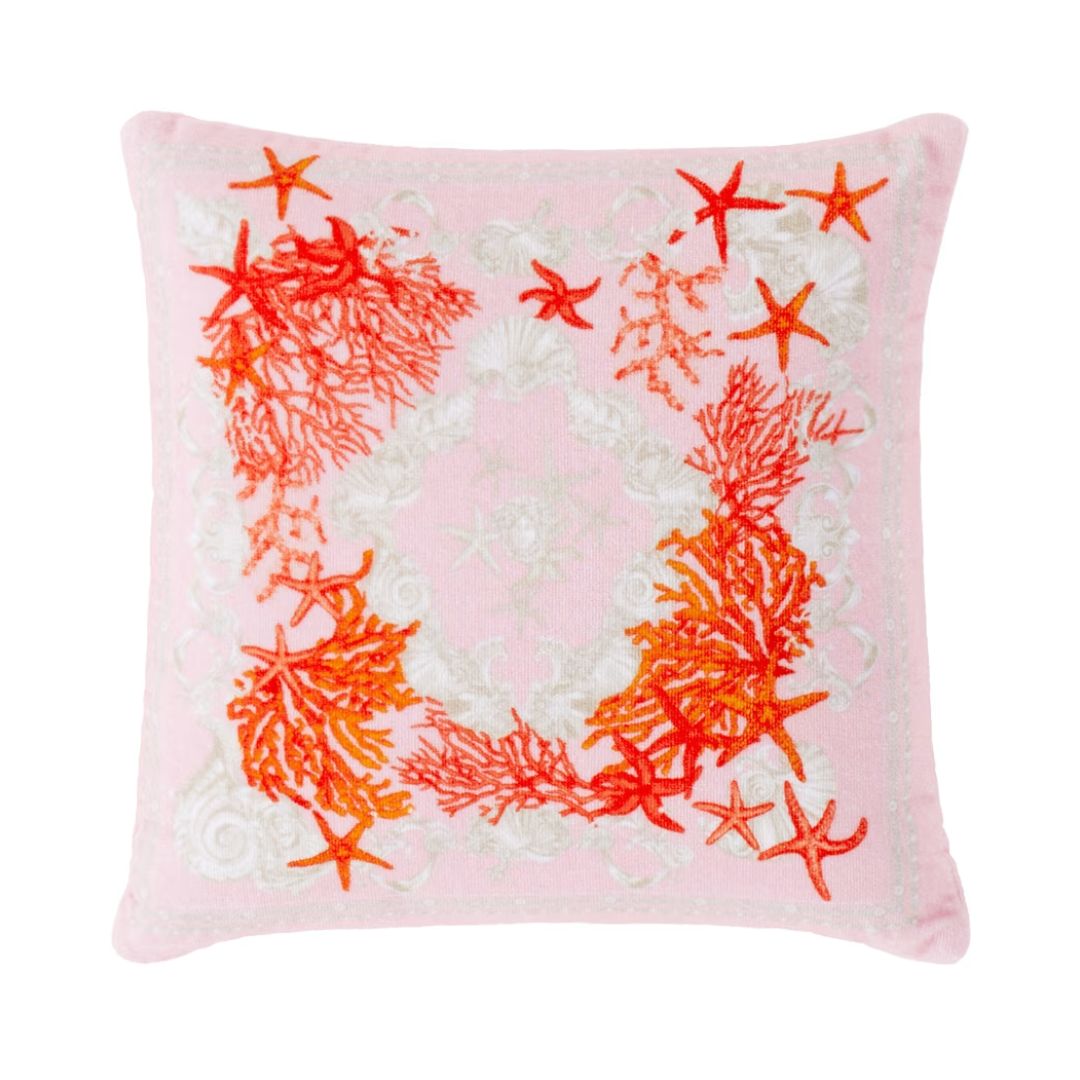 VERSACE Barocco Sea Terry Cushion in Pink