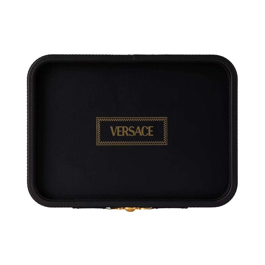 VERSACE Medusa '95 Leather Tray in Black