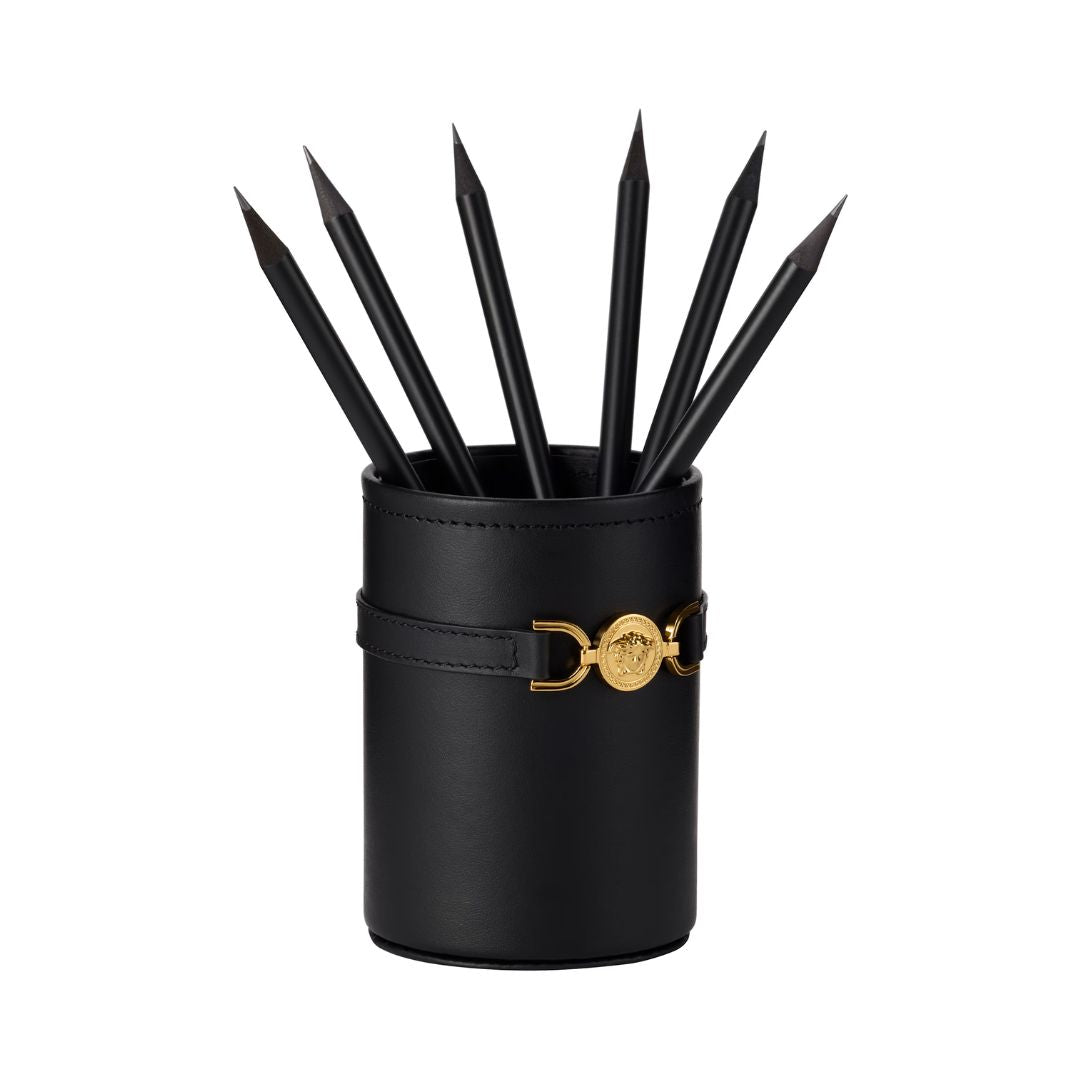 VERSACE Medusa '95 Pencil Holder Set in Black