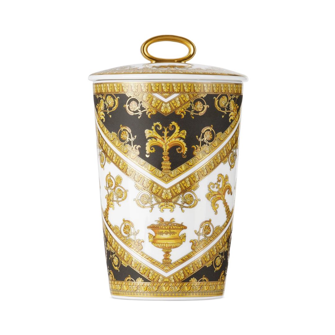 VERSACE Rosenthal I Heart Baroque Scented Candle in White