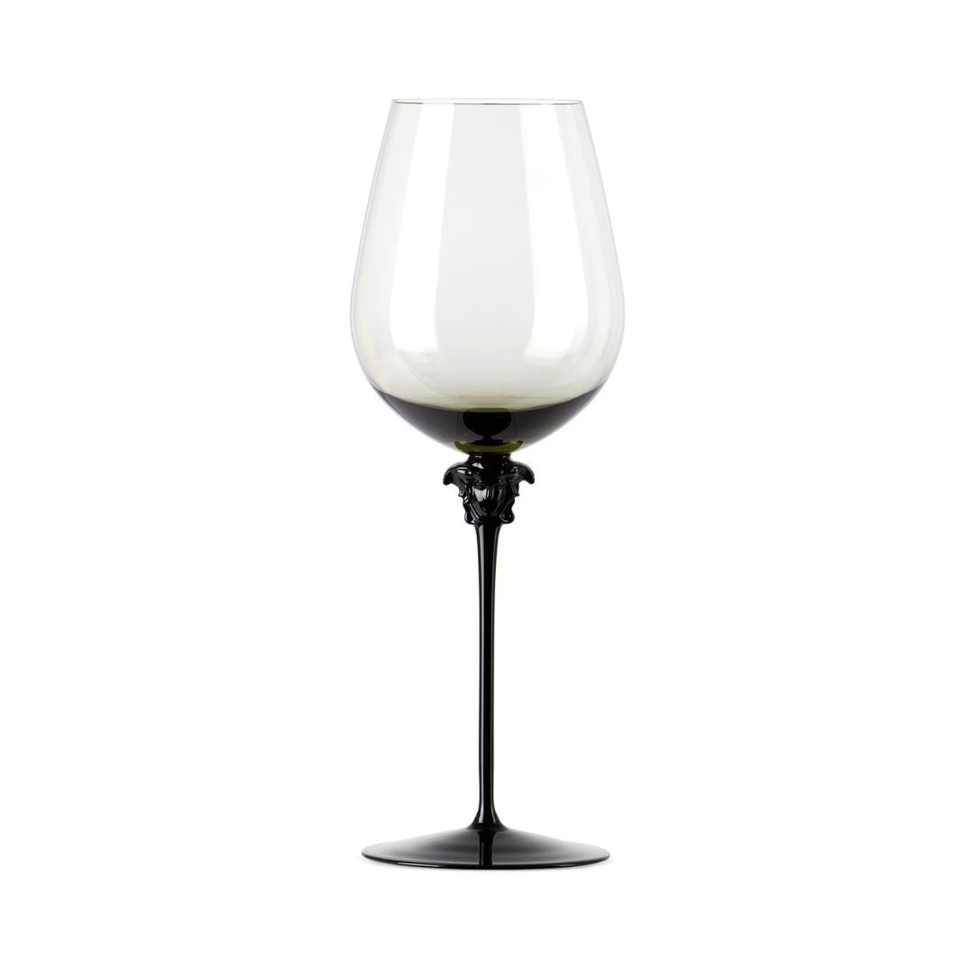 VERSACE Rosenthal Medusa Lumière Red Wine Glass in Black