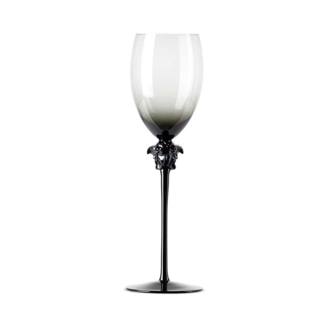 VERSACE Rosenthal Medusa Lumière Wine Glass in Black