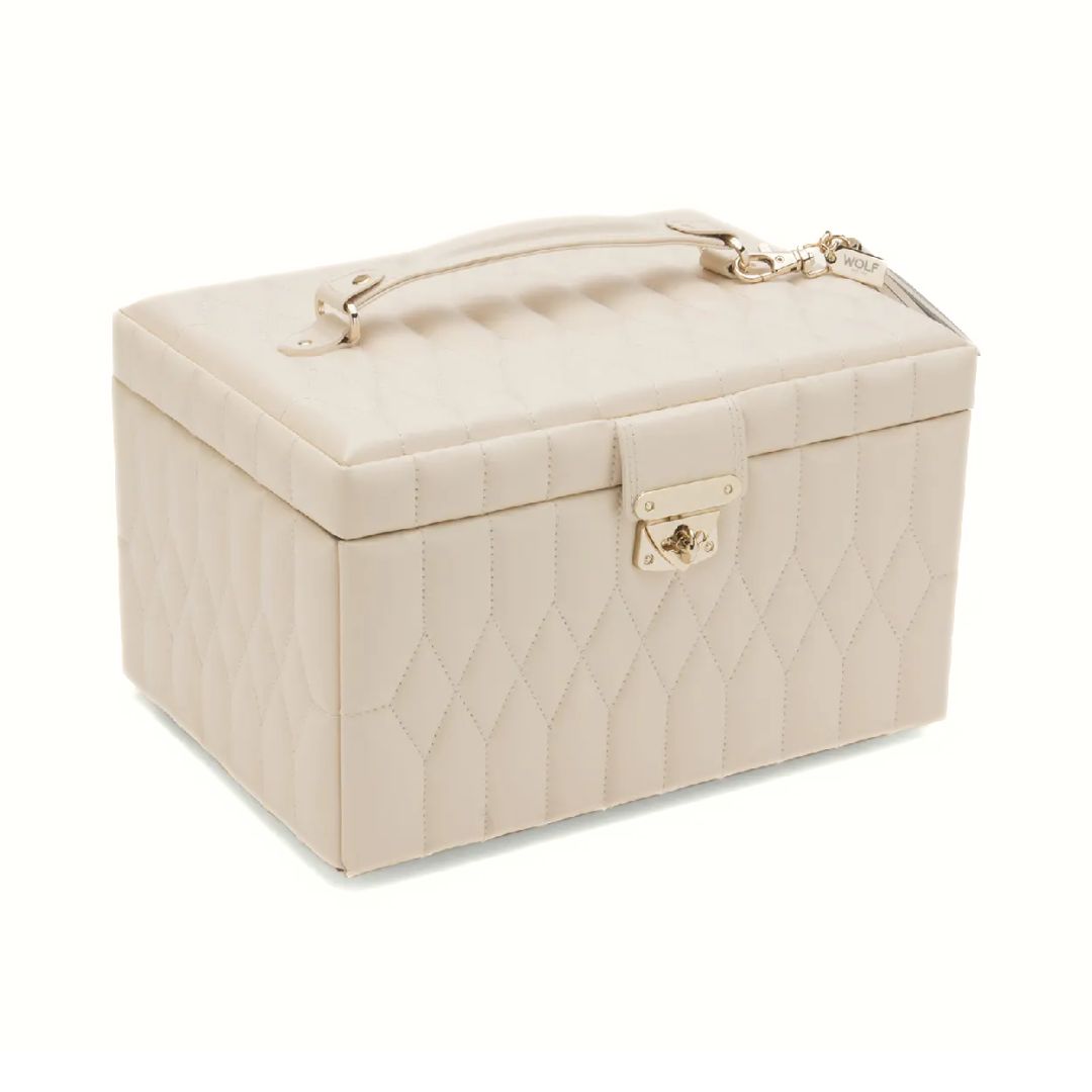 WOLF Caroline Ivory Medium Jewelry Case