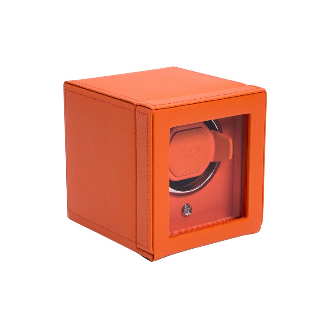 WOLF Cub Single Watch Winder in Orange